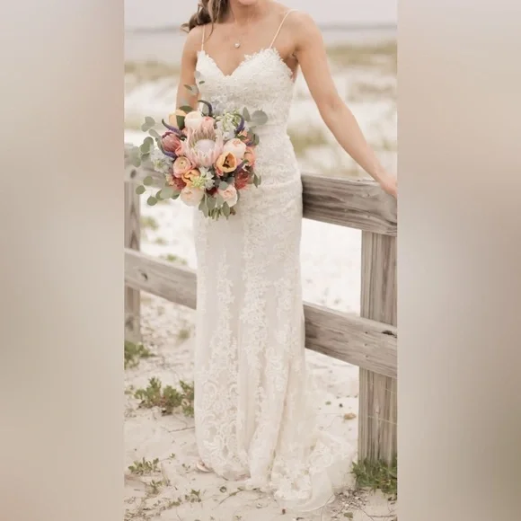 NWT SOTTERO AND MIDGLEY-MATTEA-5SR602 Wedding Dress - Size 8 - White - Mermaid - Picture 10 of 16